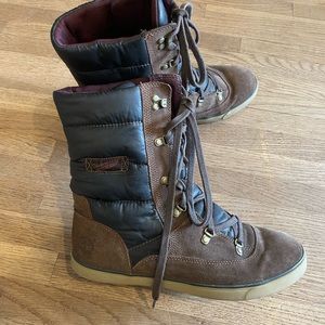 Timberland quilted boots.